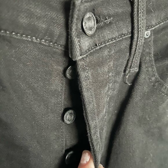 MOTHER Denim Tomcat Ankle High Rise Straight Leg Jeans Lasting Impression Black - Picture 8 of 15